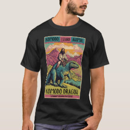Lizard Lover Funny Lord Jesus Riding Komodo Dragon T-Shirt