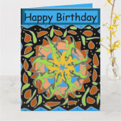 Lizard Mandala Karte (Gelbe Blume)