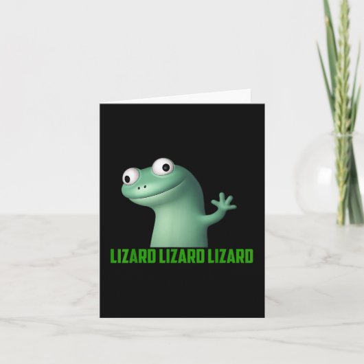 Lizard Meme Lizard Lizard Lizard Funny Graphic T-s Karte (Vorderseite)