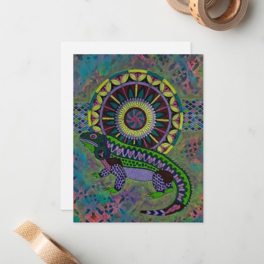 Lizard Mitteilungskarte (Vorderseite/Rückseite Beispiel)