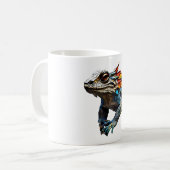 Lizard Mosaic Cup Festhalten Glas Design Kaffeetasse (Vorderseite Links)