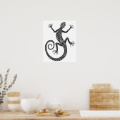 Lizard oder Salamander Doodle 2 Poster (Küche)