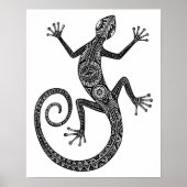 Lizard oder Salamander Doodle 2 Poster (Vorne)