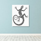 Lizard oder Salamander Doodle 6 Leinwanddruck (Insitu (Holzboden))