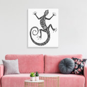 Lizard oder Salamander Doodle 6 Leinwanddruck (Insitu (Wohnzimmer))