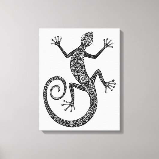 Lizard oder Salamander Doodle 6 Leinwanddruck (Vorderseite)