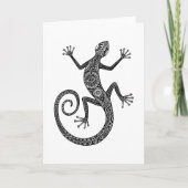 Lizard oder Salamander Doodle Karte (Vorderseite)