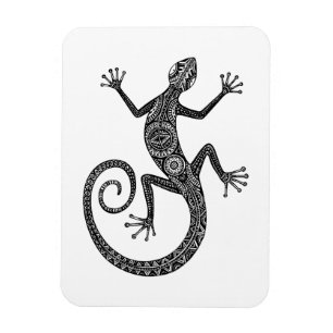 Lizard oder Salamander Doodle Magnet