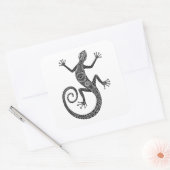 Lizard oder Salamander Doodle Quadratischer Aufkleber (Umschlag)