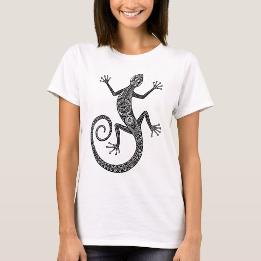 Lizard oder Salamander Doodle T-Shirt (Vorderseite)