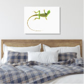 Lizard on White Ground Leinwanddruck (Insitu (Schlafzimmer))