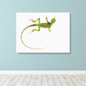 Lizard on White Ground Leinwanddruck (Insitu (Holzboden))