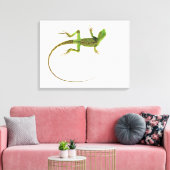 Lizard on White Ground Leinwanddruck (Insitu (Wohnzimmer))