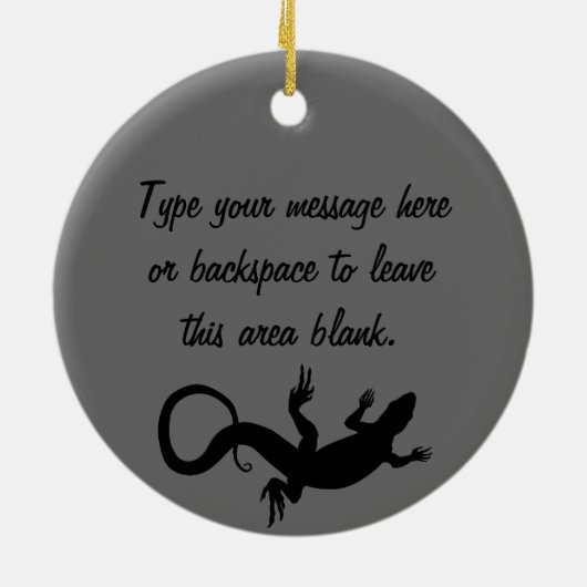 Lizard Ornament Personalisiert Reptile Decoration (Hinten)
