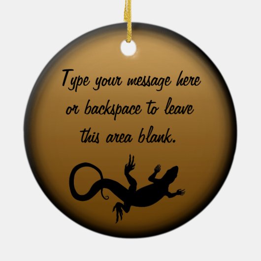 Lizard Ornament Personalisiert Reptile Decoration (Hinten)