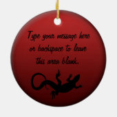 Lizard Ornament Personalisiert Reptile Decoration (Hinten)