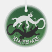 Lizard Ornament Personalisiert Reptile Dekoratione Aus Glas (Vorderseite)