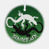 Lizard Ornament Personalisiert Reptile Dekoratione Aus Glas (Rückseite)