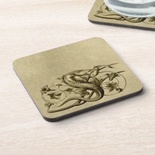 Lizard Parchment Untersetzer Set (Linke Seite)