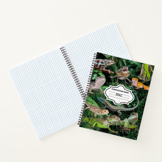 Lizard Personalisiert Spiral Notebook Notizblock (Innenseite)