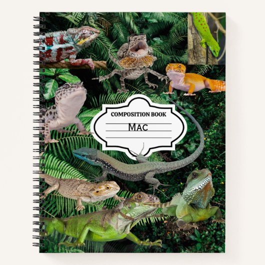 Lizard Personalisiert Spiral Notebook Notizblock (Vorderseite)