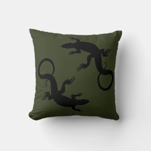 Lizard Pillows Reptile Art Pillows Lizard Dekorati Kissen
