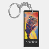 Lizard Portrait Malerei Digitale Kunst personalisi Schlüsselanhänger (Vorderseite links)