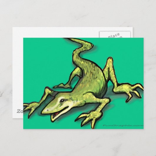 Lizard Postkarte (Vorne/Hinten)