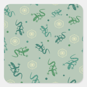 Lizard Quadratischer Aufkleber
