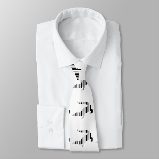 LIZARD REPTILE BAR CODE Crocodile Barcode Muster Krawatte (Gebunden)
