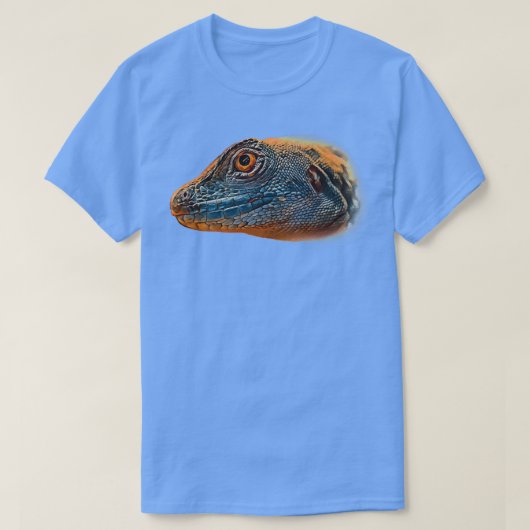 Lizard Reptile Digital Painting Scales Triblend T-Shirt (Design vorne)