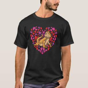 Lizard Reptile Keeper Tier Herz Bartete Drache T-Shirt