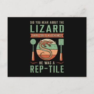 Lizard Reptile Reptiles Gecko Animal Funny Gift Postkarte