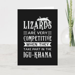 Lizard Reptiles Reptile Gecko Animal Funny Gift Karte