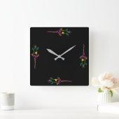 Lizard Reptiles Salamander Quadratische Wanduhr (Zuhause)