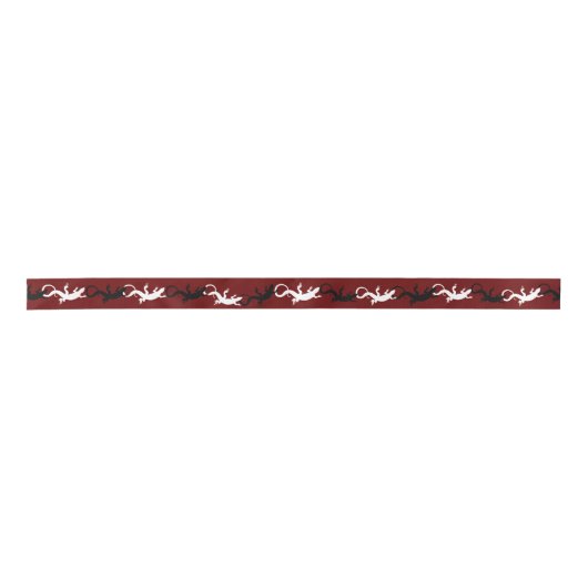 Lizard Ribbon Papier Custom Lizard Reptile Ribbon Satinband (Vorderseite)