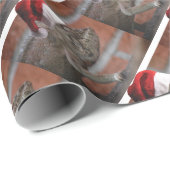Lizard-Santa-Hat Geschenkpapier (Rolleneckpunkt)