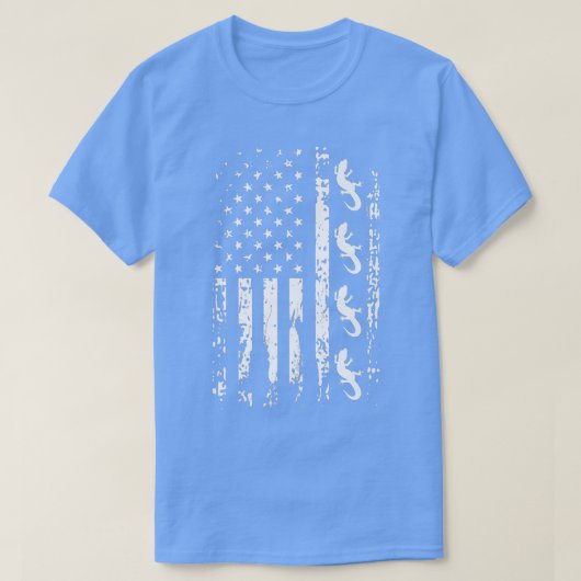 Lizard Shirt Reptile American Flag Gecko Lover (Design vorne)