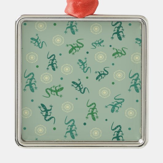 Lizard Silbernes Ornament (Vorne)