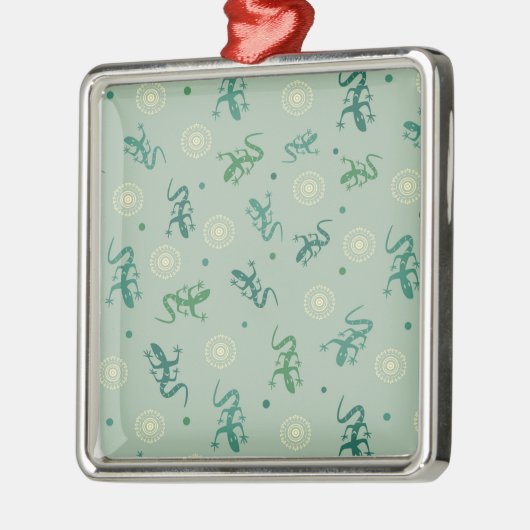 Lizard Silbernes Ornament (Links)