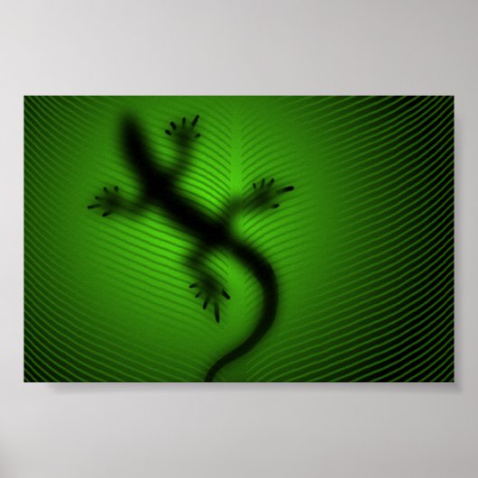 Lizard Silhouette Poster (Vorne)