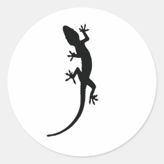 Lizard Silhouette Runder Aufkleber