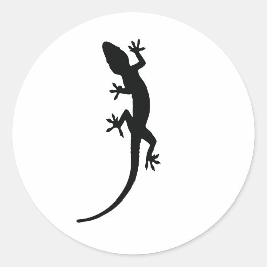 Lizard Silhouette Runder Aufkleber (Vorderseite)