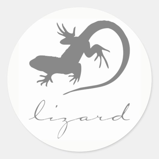 Lizard Silhouette Stickers (Vorderseite)
