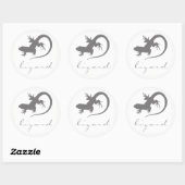 Lizard Silhouette Stickers (Blatt)