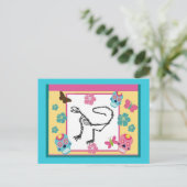 Lizard Skelett, Tag der Toten Postkarte (Stehend Vorderseite)