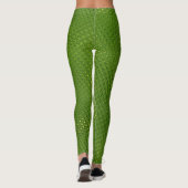 Lizard Skin Print Green Yellow Leggings (Rückseite)