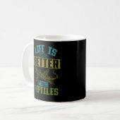 Lizard Snake Chameleon Reptiles Lover Kaffeetasse (Vorderseite Links)