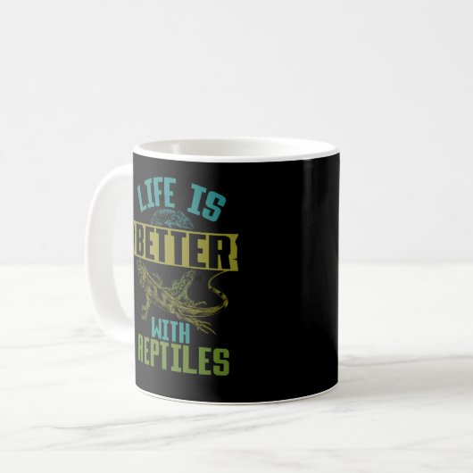 Lizard Snake Chameleon Reptiles Lover Kaffeetasse (Vorderseite Links)