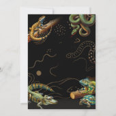 Lizard Snake Turtle Reptile Dark Birthday Party Einladung (Rückseite)